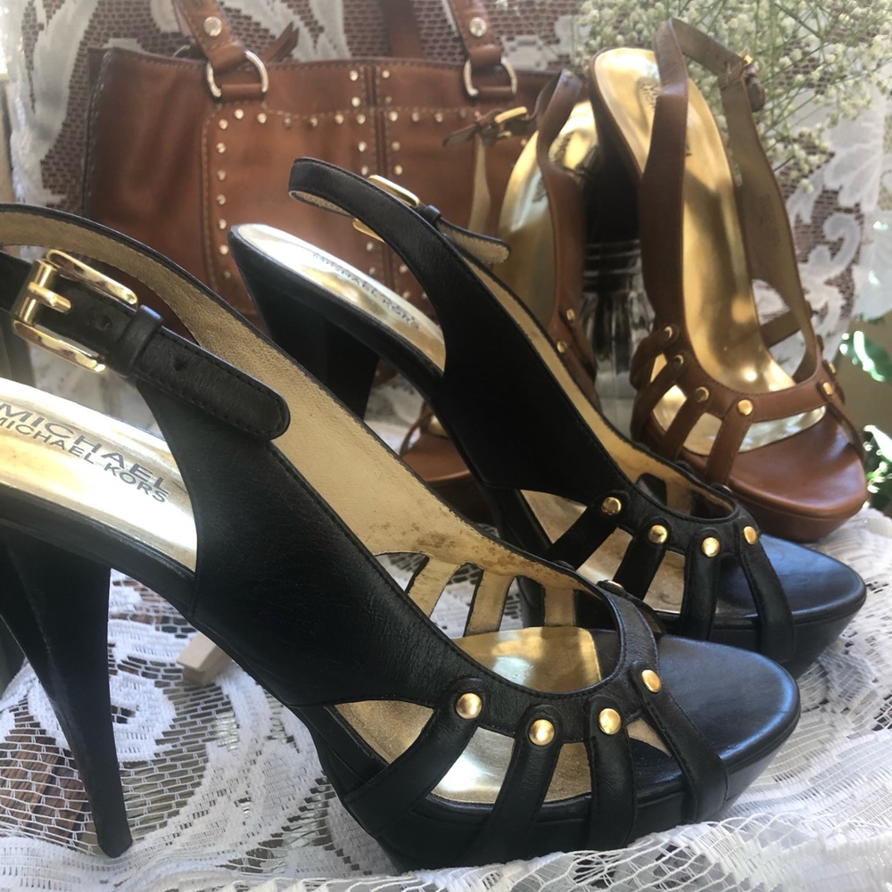 Michael Kors Black Leather Heels